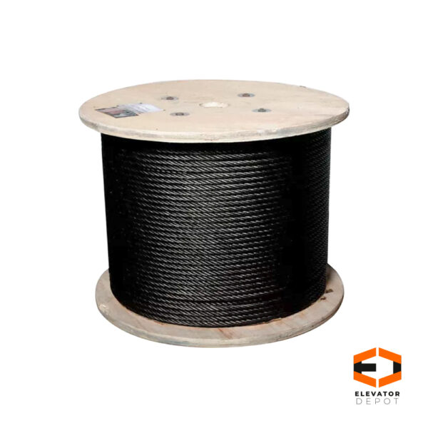 Cable de acero para elevador de 3/8" con alma de fibra por metro modelo ED-CA38I
