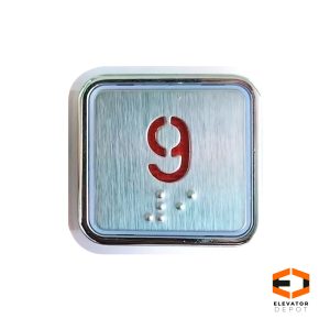 Botón Pulsador Cuadrado para Elevador Modelo ED-BPCC