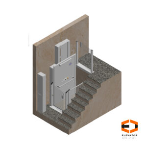 Elevador de 2 Niveles, 1 Metro Cabina 80x130x120cm Modelo: ED-SVX1M