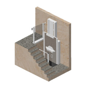 Elevador de 2 Niveles, 3 Metros Cabina 80x130x120cm Modelo: ED-SVU3M